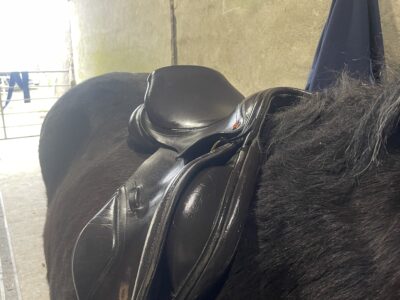17.5 wide Albion saddle in great condition